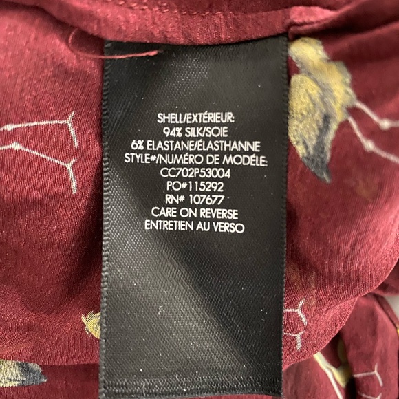 Alice + Olivia Willa Bird-Print Silk Shirt Size XP - Picture 6 of 10